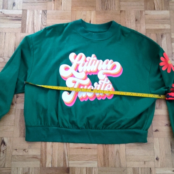 SOLD-Target Latina Fuerte Green Pullover Sweater size XXL - Picture 5 of 7